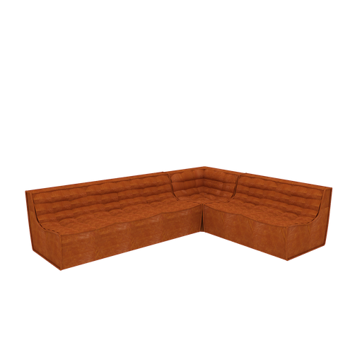 Leather Padded Sofa Set Large
