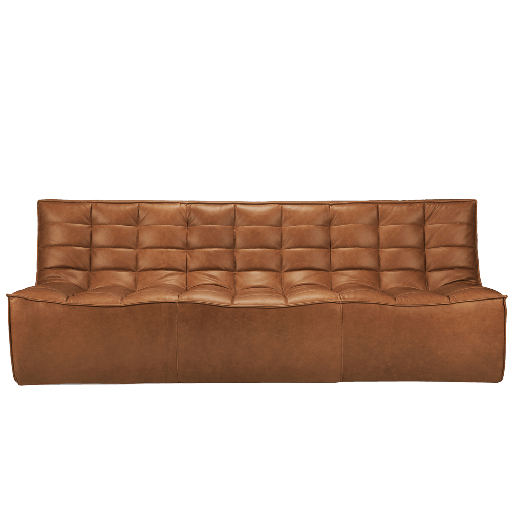 Leather Padded Sofa - 3 Seater
